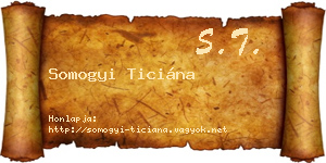 Somogyi Ticiána névjegykártya